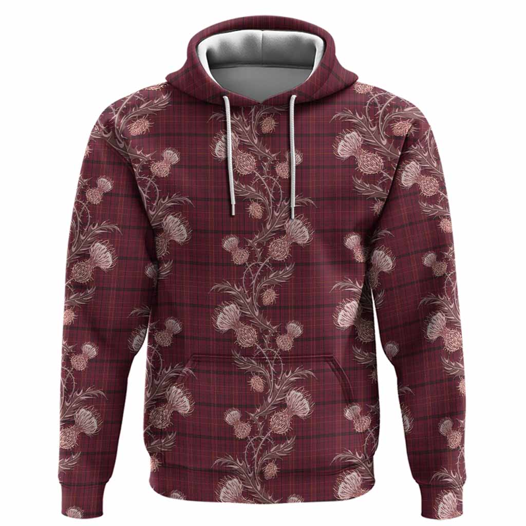 Williams of Wales Tartan Hoodie Seamless Scottish Thistle Flowers