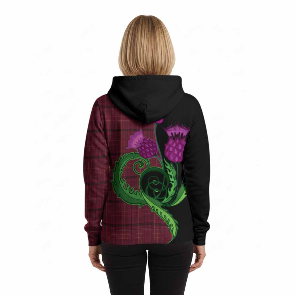 Williams of Wales Tartan Hoodie Traditional Scottish Thistle