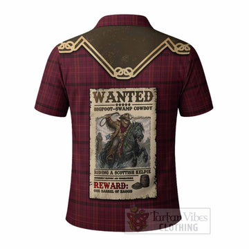 Williams of Wales Tartan Polo Shirt Bigfoot Riding The Kelpie Monster