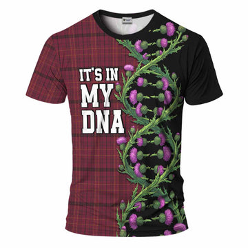 Williams of Wales Tartan T-Shirt Scottish Identity Thistle Flower DNA Strand Art