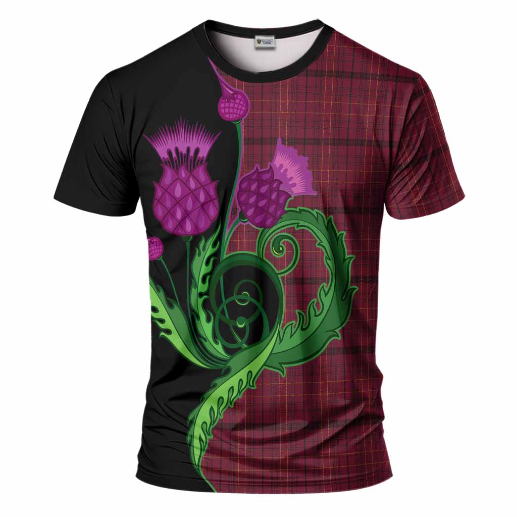 Williams of Wales Tartan T-Shirt Traditional Scottish Thistle
