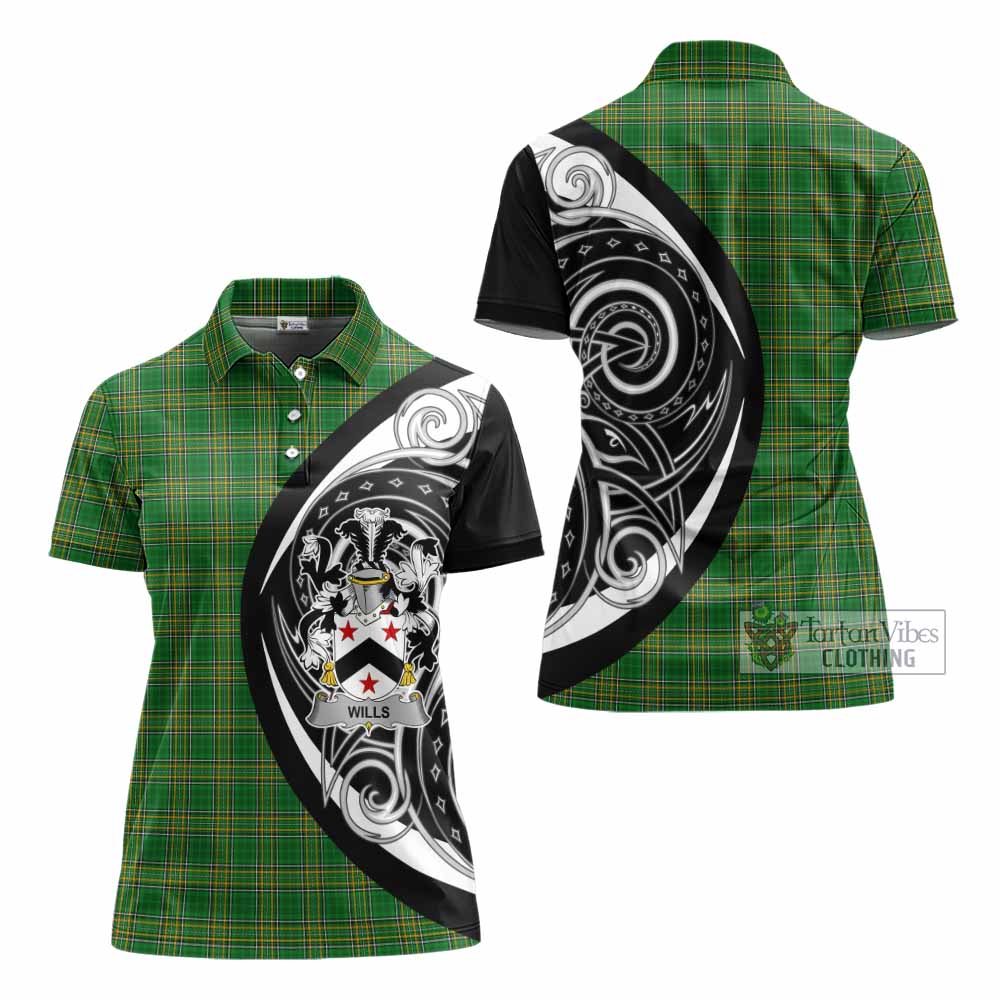 Tartan Vibes Clothing Wills Irish Clan Women's Polo Shirt Celtic Circle Style