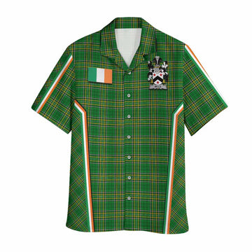 Wills Irish Clan Coat of Arm Tartan Hawaiian Shirt Flag Style