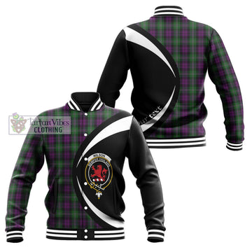 Wilson Tartan Baseball Jacket with Family Crest Circle Style Unisex - Tartan Vibes Clothing