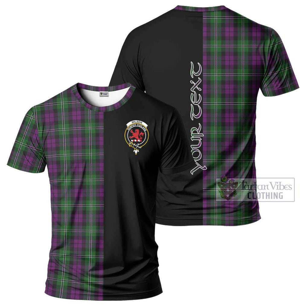 Wilson Tartan T-Shirt with Family Crest and Half Of Me Style Kid's Shirt - Tartanvibesclothing Shop