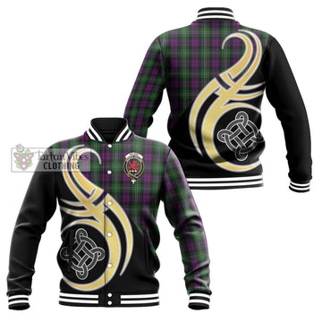 Wilson Tartan Baseball Jacket with Family Crest and Celtic Symbol Style Unisex - Tartan Vibes Clothing