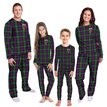 Wilson Tartan Pajamas Family Set with Family Crest - Tartanvibesclothing