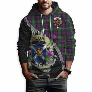 Tartan Vibes Clothing Wilson Tartan Family Crest Hoodie Lion Rampant Royal Thistle Shield Celtic Inspired