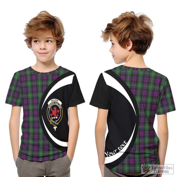 Wilson Tartan Kid T-Shirt with Family Crest Circle Style Youth XL Size14 - Tartan Vibes Clothing