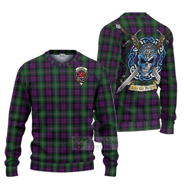 Wilson Tartan Ugly Sweater with Family Crest Celtic Skull Style Unisex - Tartan Vibes Clothing