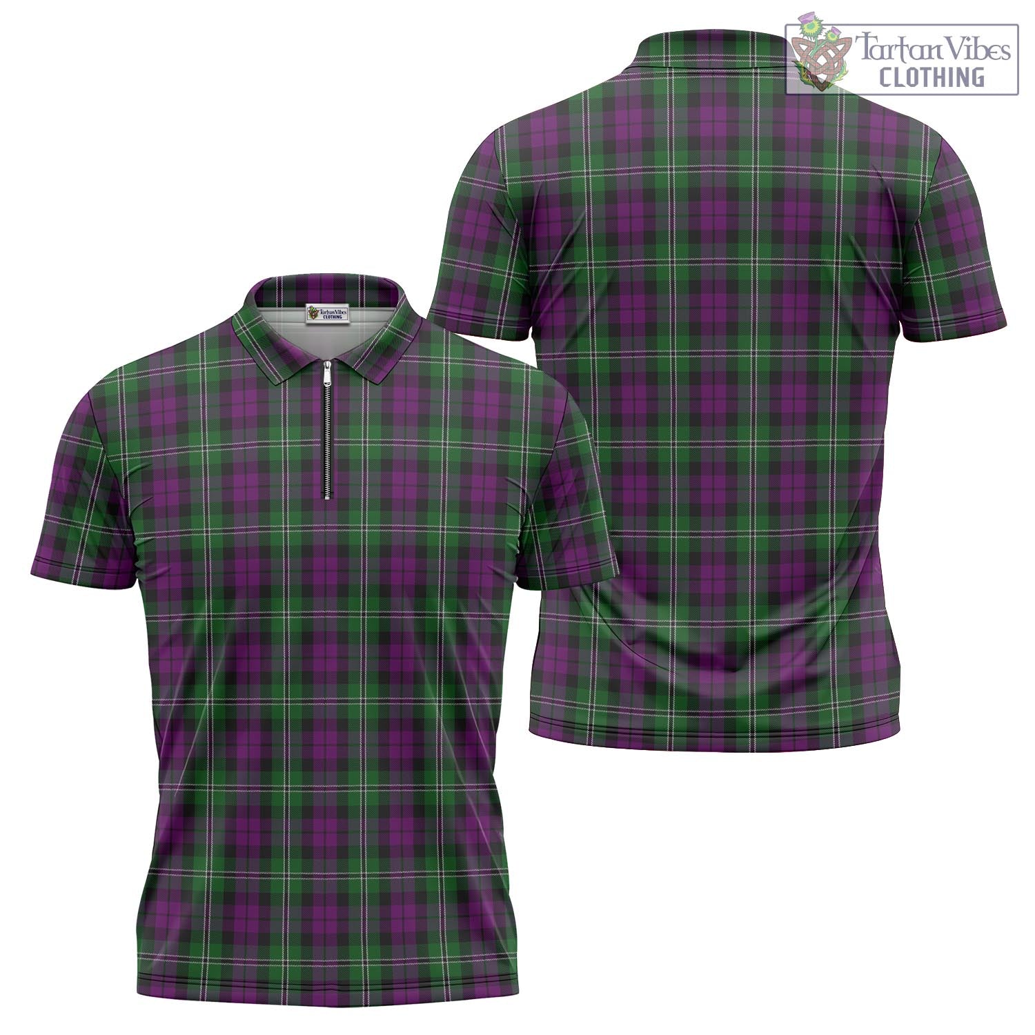 Tartan Vibes Clothing Wilson Tartan Zipper Polo Shirt