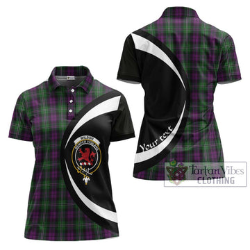 Tartan Vibes Clothing Wilson Tartan Women's Polo Shirt with Family Crest Circle Style