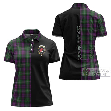 Wilson Tartan Women's Polo Shirt with Family Crest and Half Of Me Style Women - Tartanvibesclothing Shop