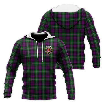 Wilson Tartan Knitted Hoodie with Family Crest
