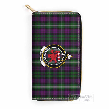 Tartan Vibes Clothing Wilson Tartan Women's Leather Wallet with Family Crest