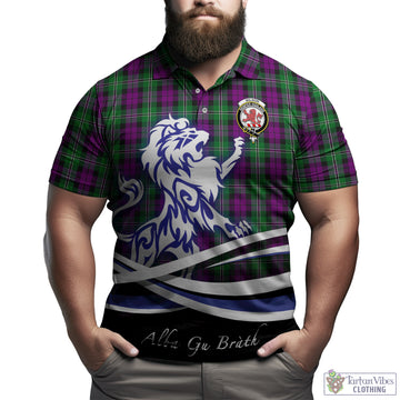 Wilson Tartan Polo Shirt with Alba Gu Brath Regal Lion Emblem