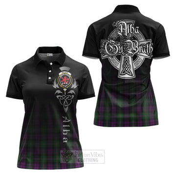 Tartan Vibes Clothing Wilson Tartan Women's Polo Shirt Featuring Alba Gu Brath Family Crest Celtic Inspired