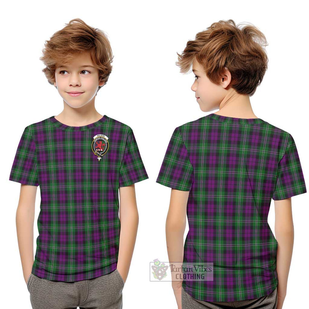 Wilson Tartan Kid T-Shirt with Family Crest Youth XL Size14 - Tartanvibesclothing Shop