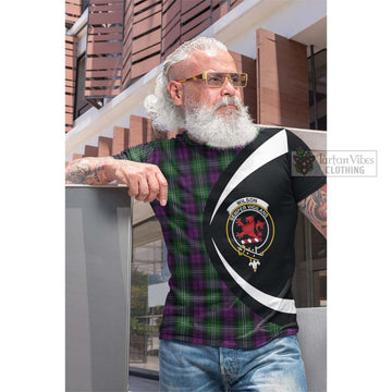 Tartan Vibes Clothing Wilson Tartan Cotton T-shirt with Family Crest Circle Style