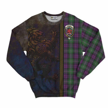 Wilson Tartan Family Crest Sweatshirt Alba Gu Brath Be Brave Lion Ancient Style