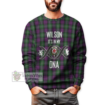 Wilson Tartan Sweatshirt with Family Crest DNA In Me Style Unisex - Tartanvibesclothing Shop