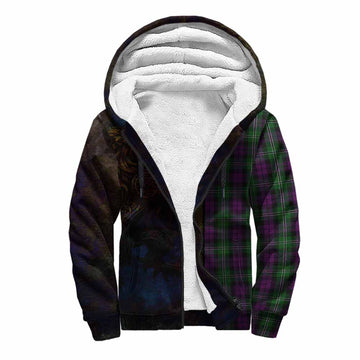 Wilson Tartan Family Crest Sherpa Hoodie Alba Gu Brath Be Brave Lion Ancient Style