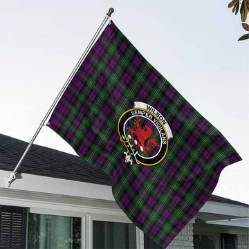 Tartan Vibes Clothing Wilson Tartan House Flag with Family Crest