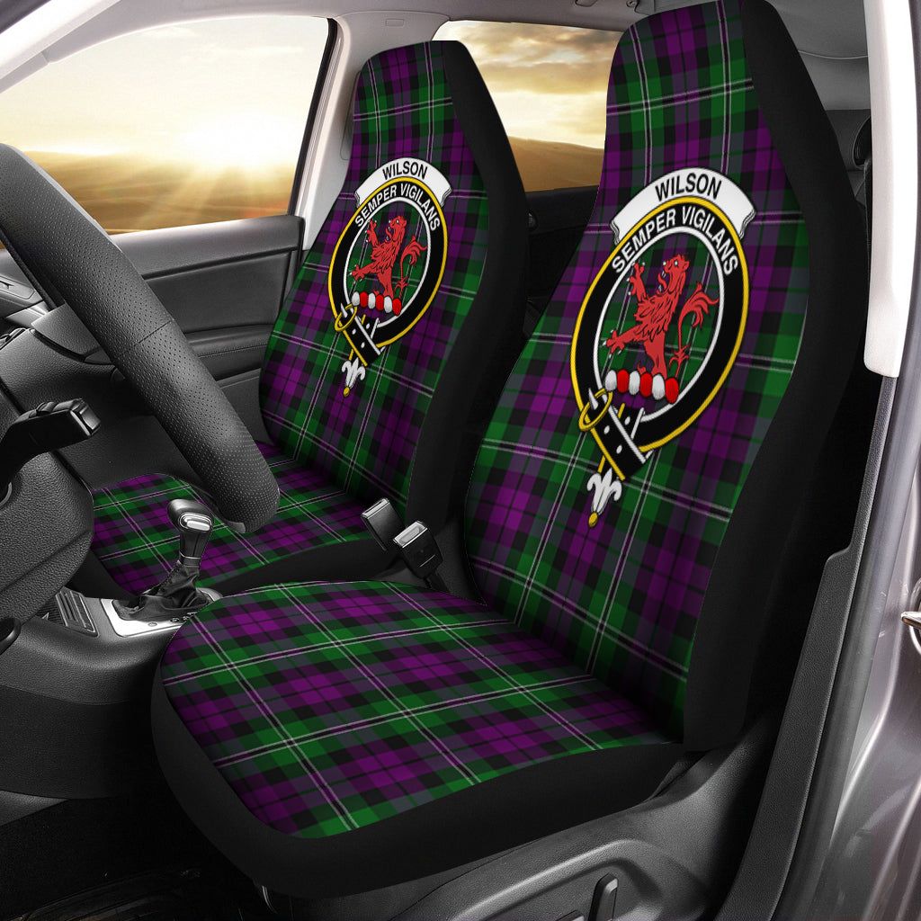 Wilson Tartan Car Seat Cover with Family Crest One Size - Tartanvibesclothing