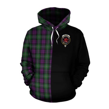 Tartan Vibes Clothing Wilson Tartan Cotton Hoodie with Family Crest and Half Of Me Style