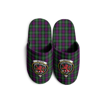 Wilson Tartan Home Slippers with Family Crest