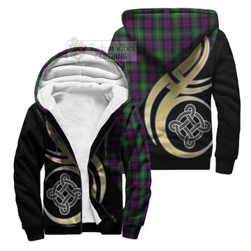 Wilson Tartan Sherpa Hoodie with Family Crest and Celtic Symbol Style Unisex S - Tartan Vibes Clothing