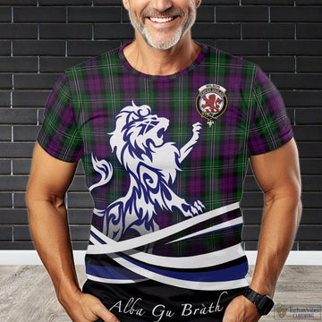 Wilson Tartan T-Shirt with Alba Gu Brath Regal Lion Emblem