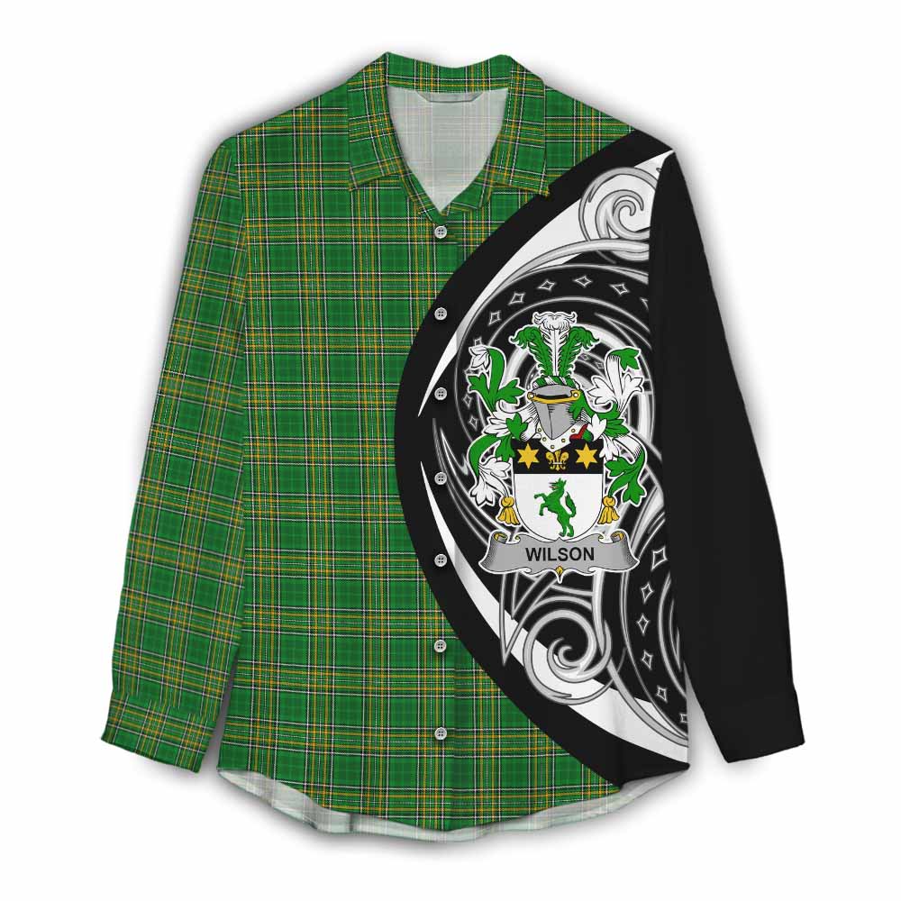 Wilson Irish Clan Women's Casual Shirt Celtic Circle Style Female - Tartan Vibes Clothing