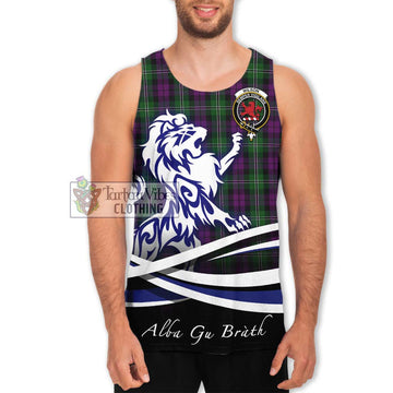 Wilson Tartan Men's Tank Top with Alba Gu Brath Regal Lion Emblem Men - Tartanvibesclothing Shop