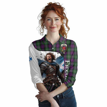 Tartan Vibes Clothing Wilson Crest Tartan Women's Casual Shirt Inspired by the Freedom of Scottish Warrior