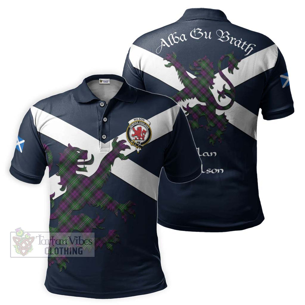 Tartan Vibes Clothing Wilson Tartan Lion Rampant Polo Shirt – Proudly Display Your Heritage with Alba Gu Brath and Clan Name