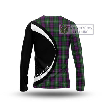 Wilson Tartan Long Sleeve T-Shirt with Family Crest Circle Style - Tartan Vibes Clothing