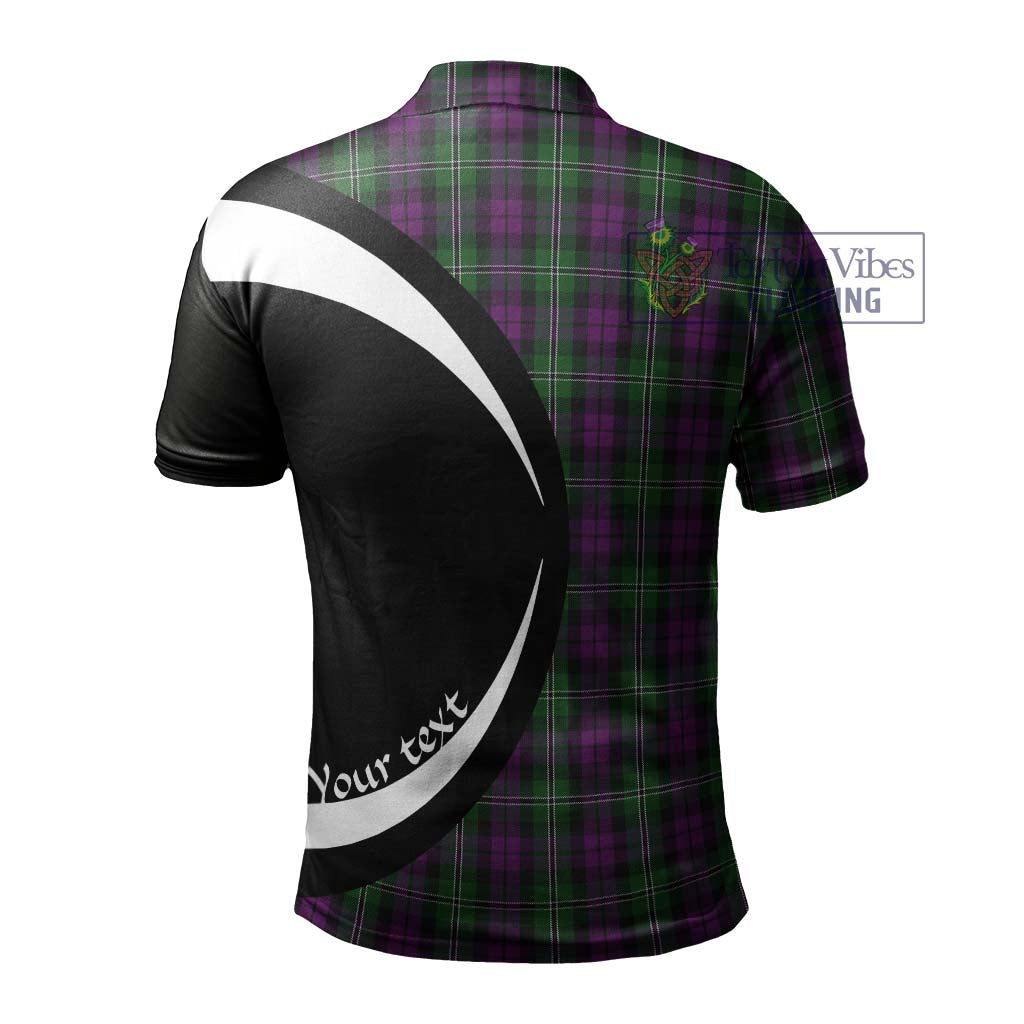 Wilson Tartan Men's Polo Shirt with Family Crest Circle Style - Tartan Vibes Clothing