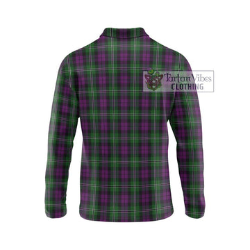 Wilson Tartan Long Sleeve Polo Shirt with Family Crest DNA In Me Style - Tartanvibesclothing Shop