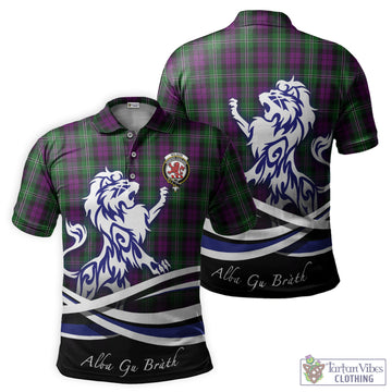 Wilson Tartan Polo Shirt with Alba Gu Brath Regal Lion Emblem