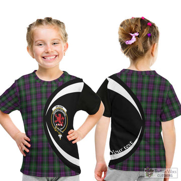 Wilson Tartan Kid T-Shirt with Family Crest Circle Style - Tartan Vibes Clothing