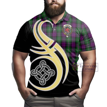 Wilson Tartan Polo Shirt with Family Crest and Celtic Symbol Style - Tartan Vibes Clothing