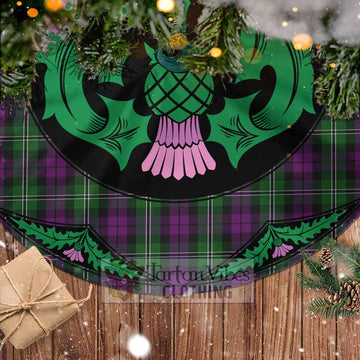 Tartan Vibes Clothing Wilson Tartan Christmas Tree Skirt Scottish Thistle Style