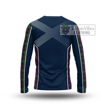 Wilson Tartan Long Sleeve T-Shirt with Family Crest and Lion Rampant Vibes Sport Style - Tartan Vibes Clothing