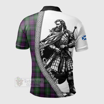 Wilson Tartan Clan Crest Polo Shirt with Highlander Warrior Celtic Style