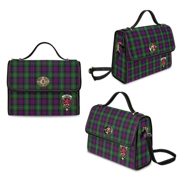 wilson-tartan-leather-strap-waterproof-canvas-bag-with-family-crest