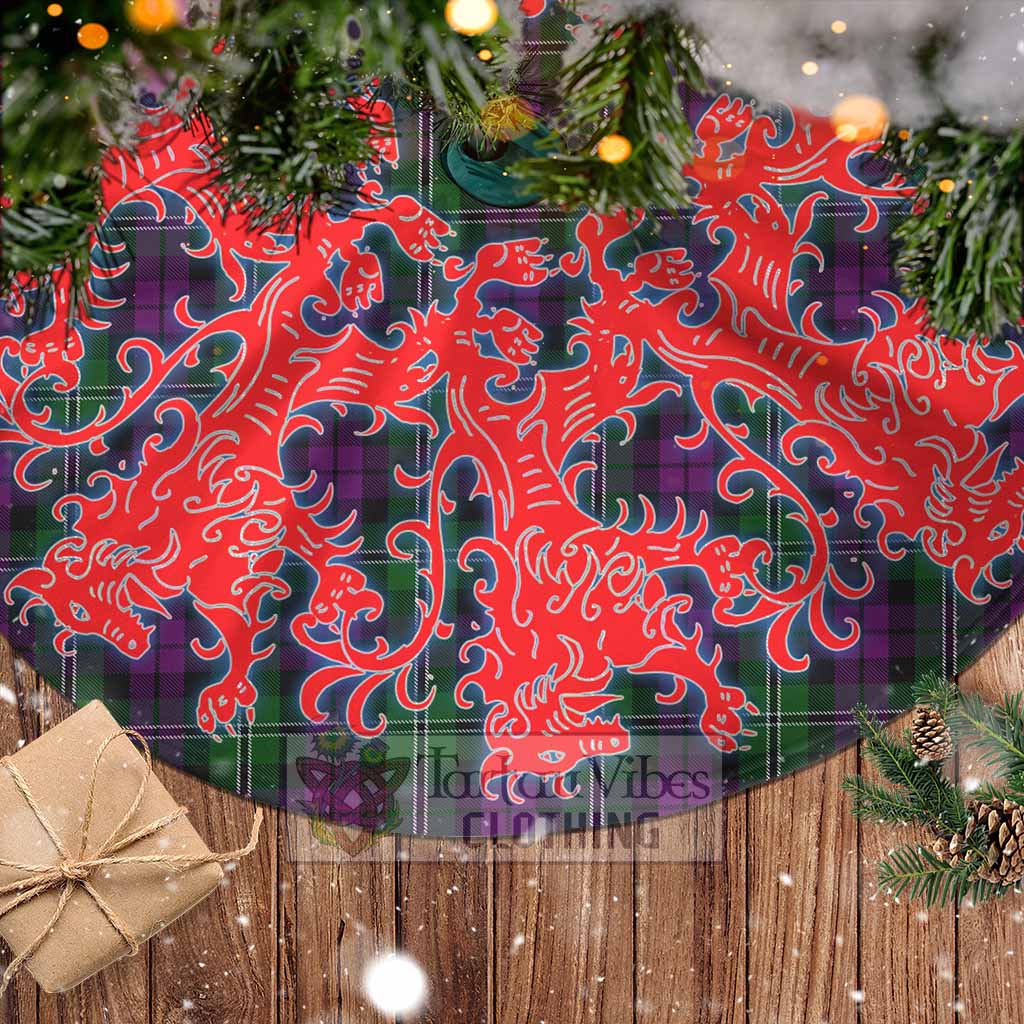 Tartan Vibes Clothing Wilson Tartan Christmas Tree Skirt Lion Rampant Style