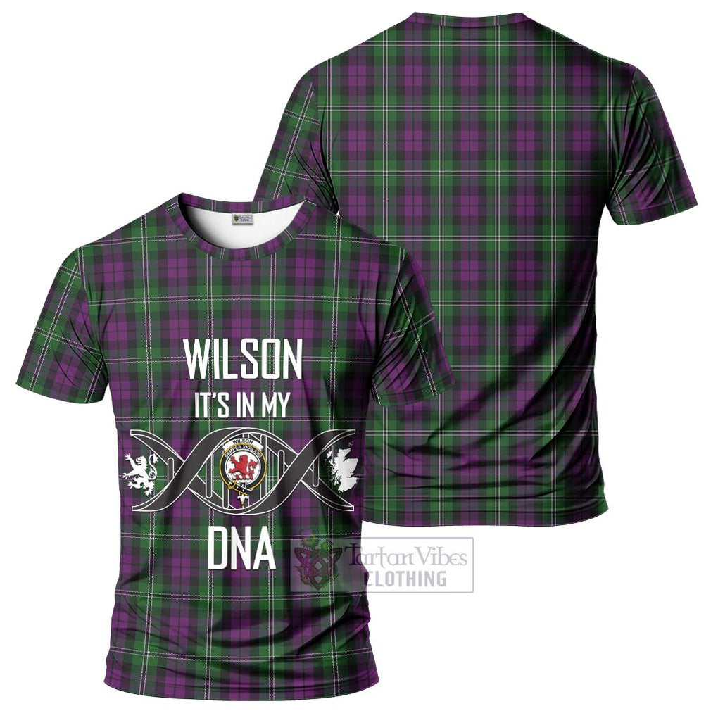 Wilson Tartan T-Shirt with Family Crest DNA In Me Style - Tartan Vibes Clothing
