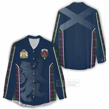 Tartan Vibes Clothing Wilson Tartan Women's Casual Shirt with Family Crest and Lion Rampant Vibes Sport Style