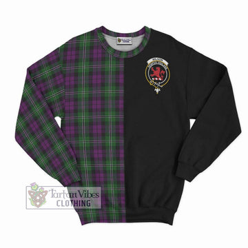 Wilson Tartan Sweatshirt with Family Crest and Half Of Me Style - Tartanvibesclothing Shop